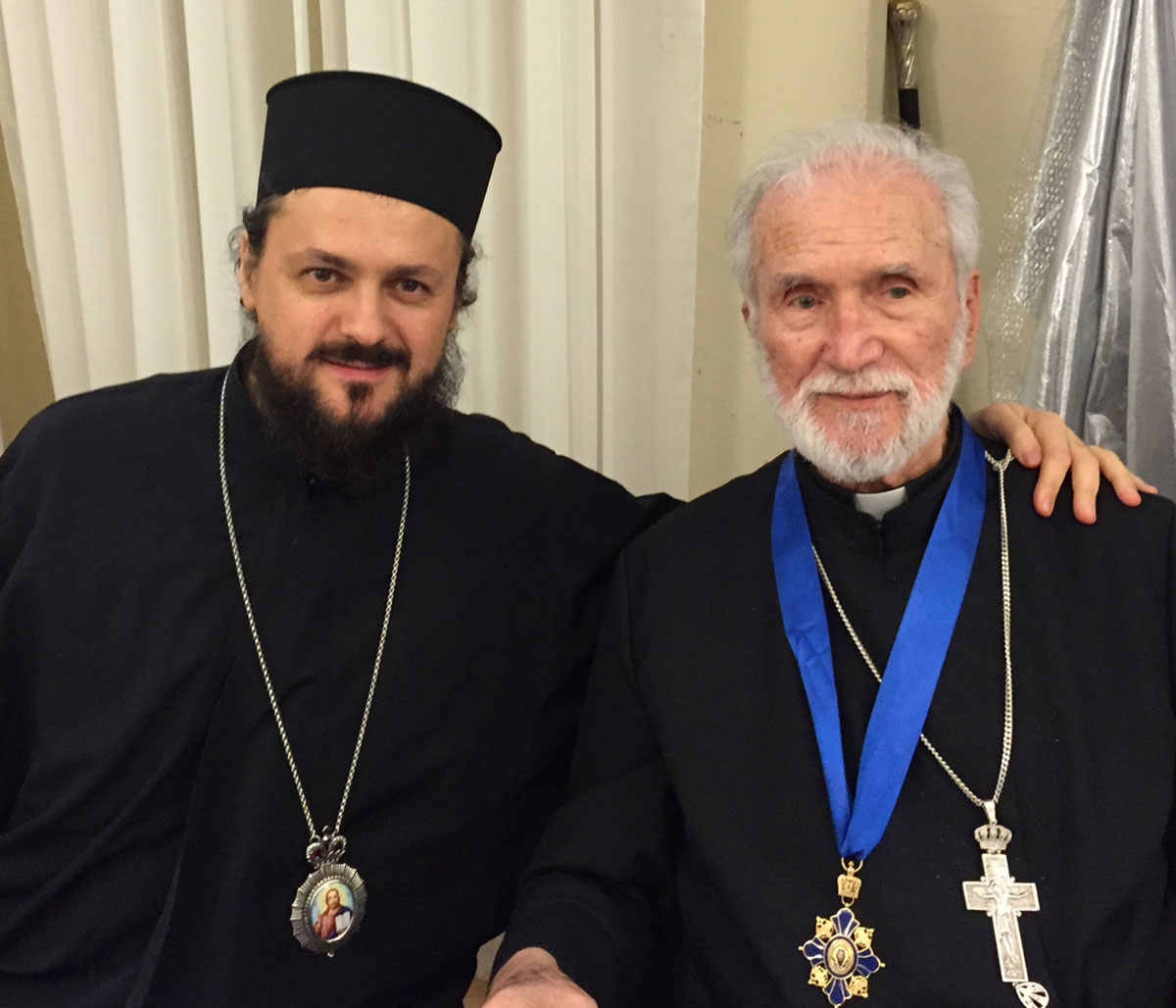 Bishop Maxim (Vasiljevic) and father Dusan Bunjevic