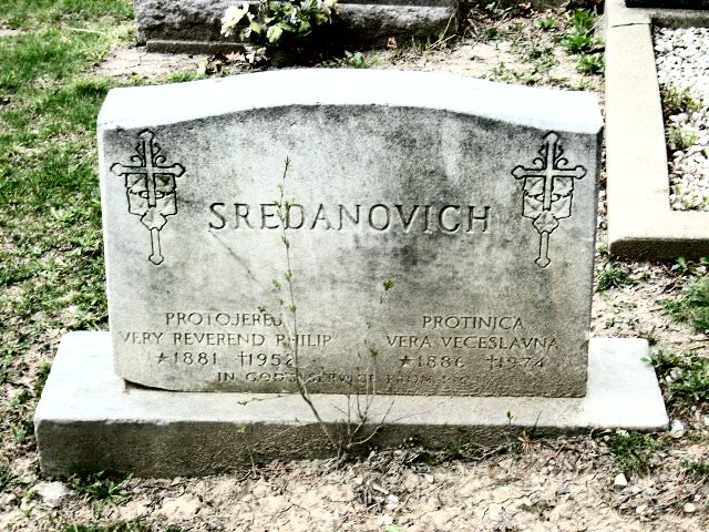Tombstone of Fr. Philip Sredanovich, Libertyville, Ill.