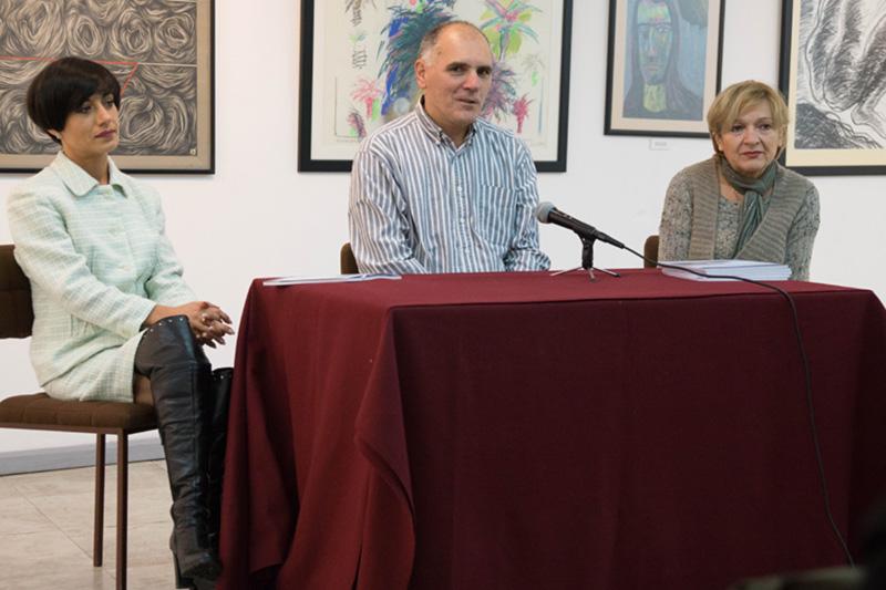 Zora Sipos, Dr. Predrag Cicovacki, and Viktorija Uzelac at the City Museum of Sombor