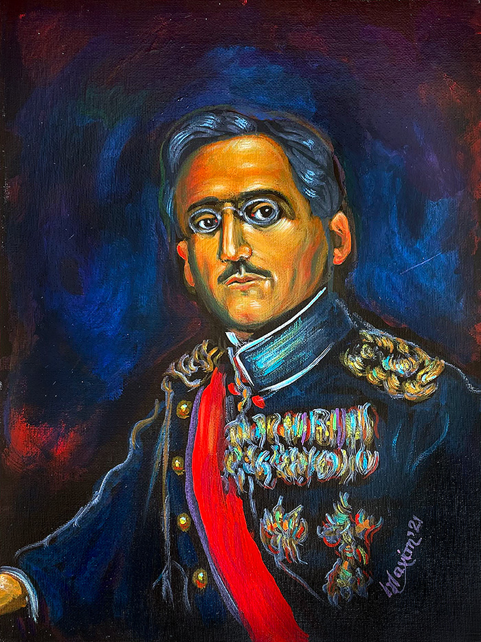King Alexander I of Yugoslavia. Painting by Bishop Maxim Vasiljevic, 2021