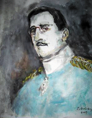 King Aleksander Karadjordjević. Painting by Petar Omčikus