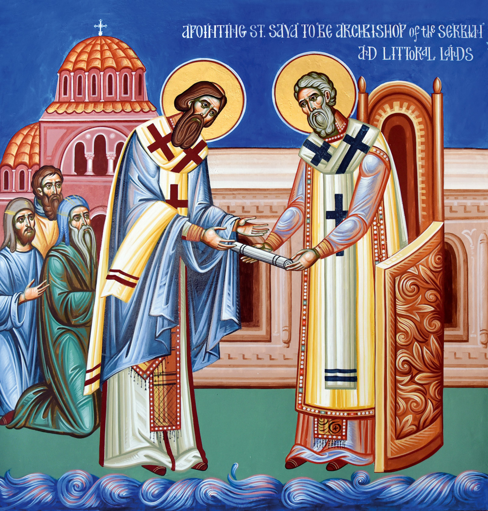 Apointing St. Sava to be Archbishop of the Serbia and Littoral Lands