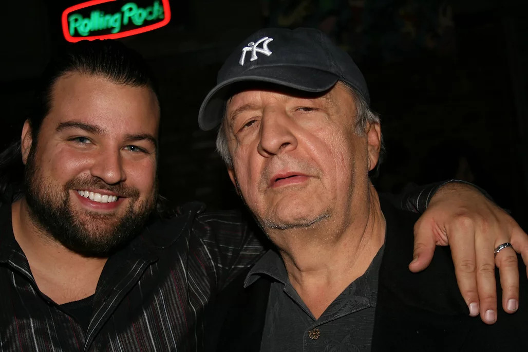 Steve Popovich Jr (left) with his father