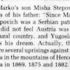 There’s an interesting extract from another of Wise Marko’s sons in which he describes his father as a Serbian patriot.